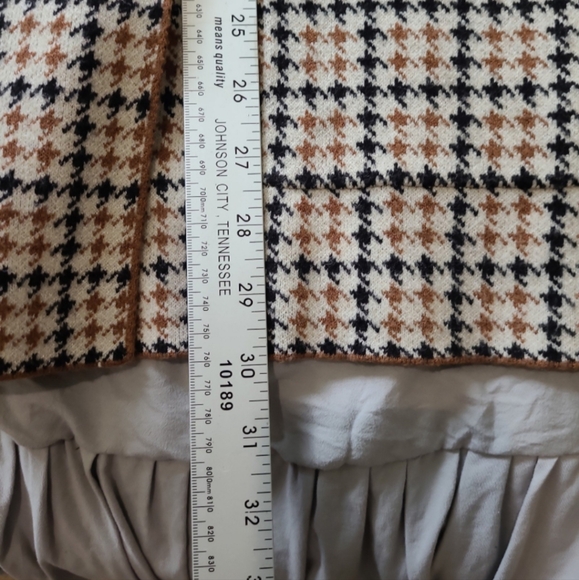 Marled Reunited Clothing Sweater Cardigan Blazer Womens SZ Sm. Navy Houndtooth - Picture 11 of 11